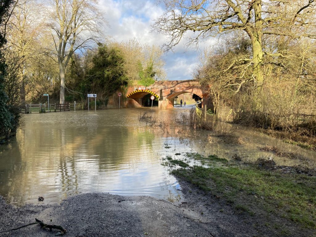Flood at Lubenham Rail Bridge - Jan 2021
