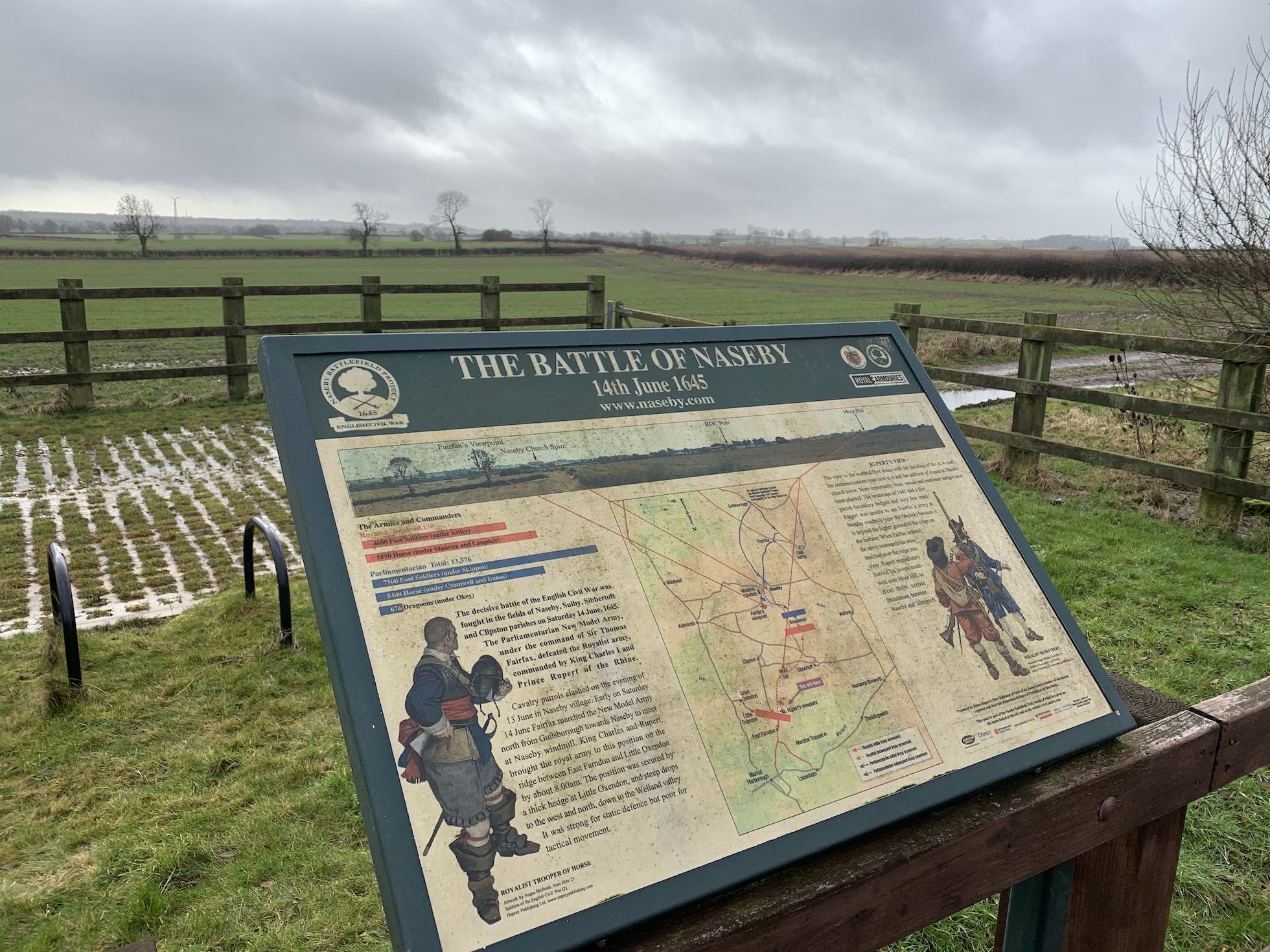 Battle of Naseby - Rupert's View East Farndon - Feb 2021